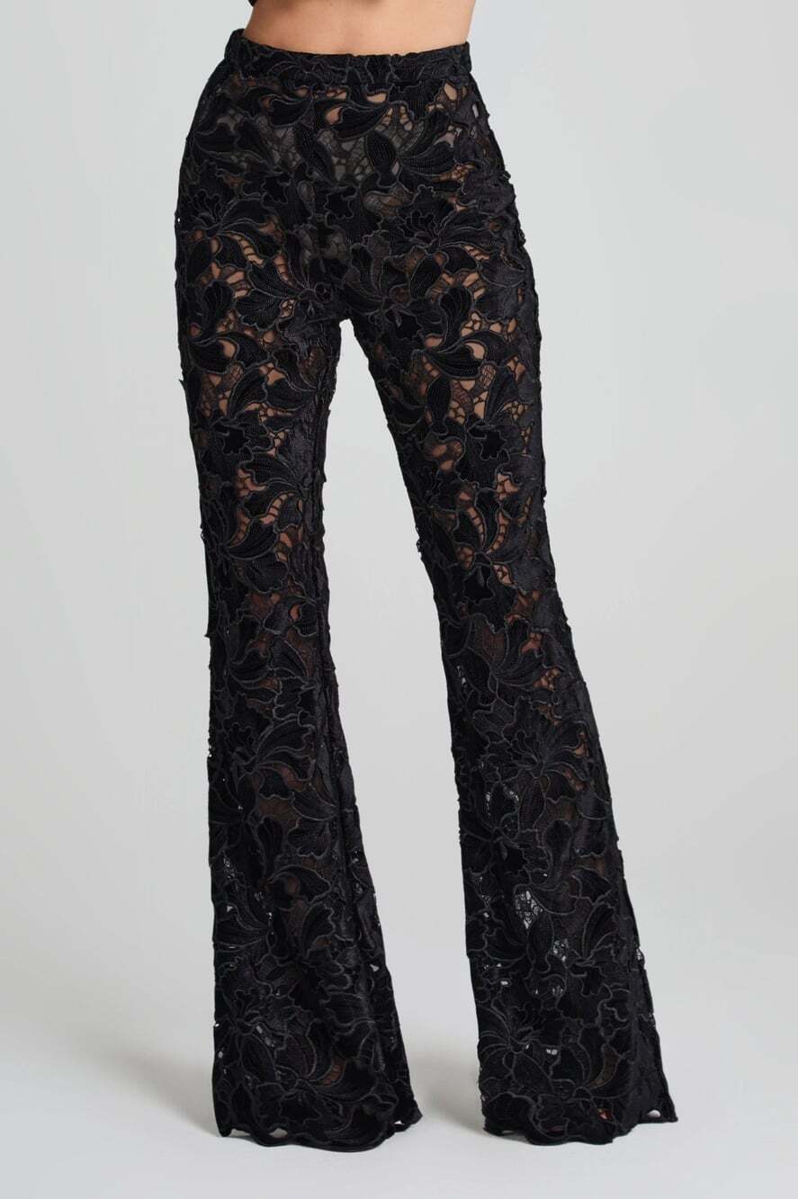 Nadine Merabi Valia Black Pants Small US 4 Pants